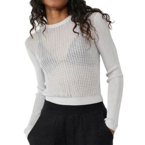 Free People Pullover Grey  H20 Crew Pullover Small NWT MSRP $98